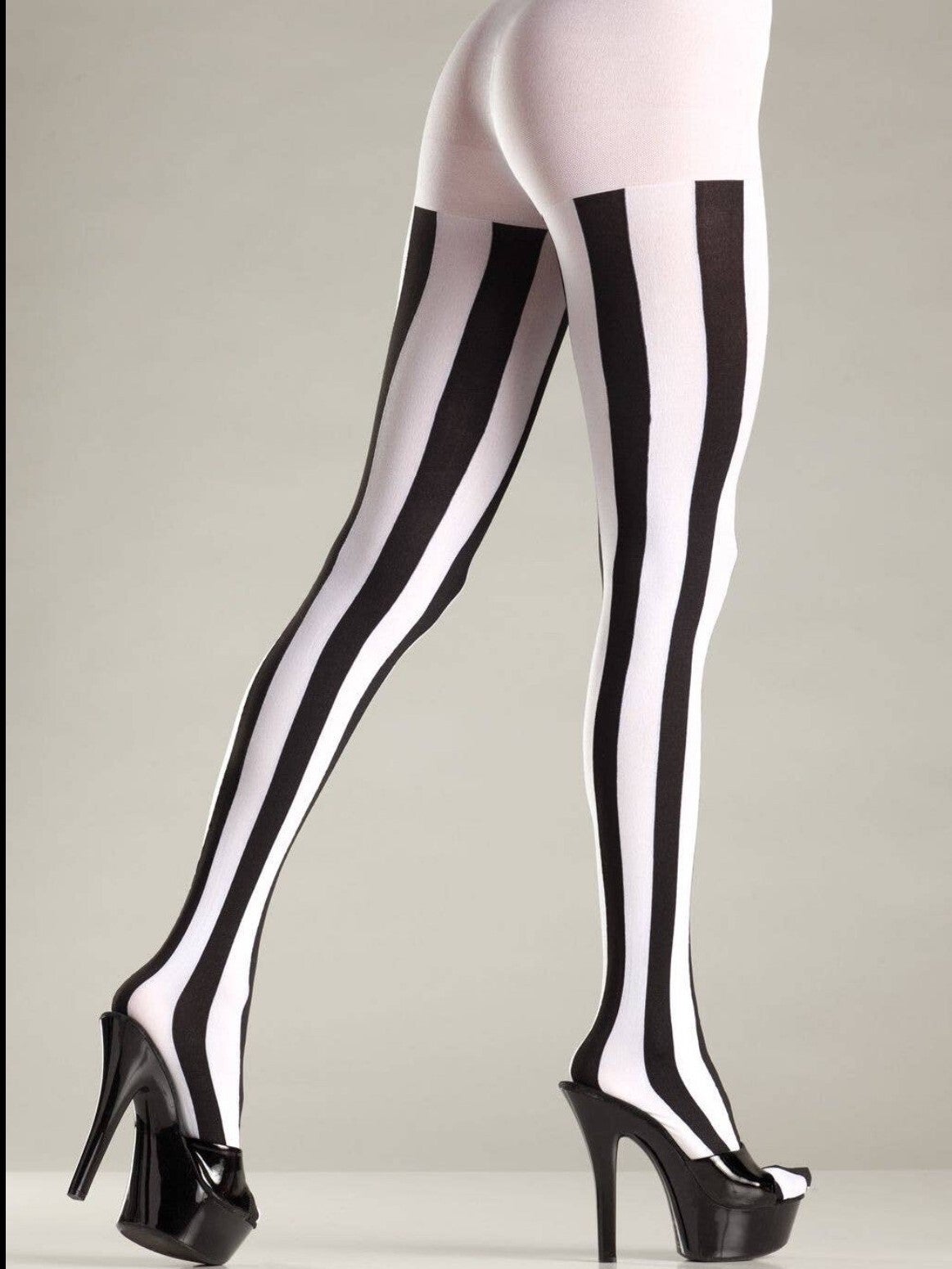 Vertical Striped Pantyhose | MOTO LOFT