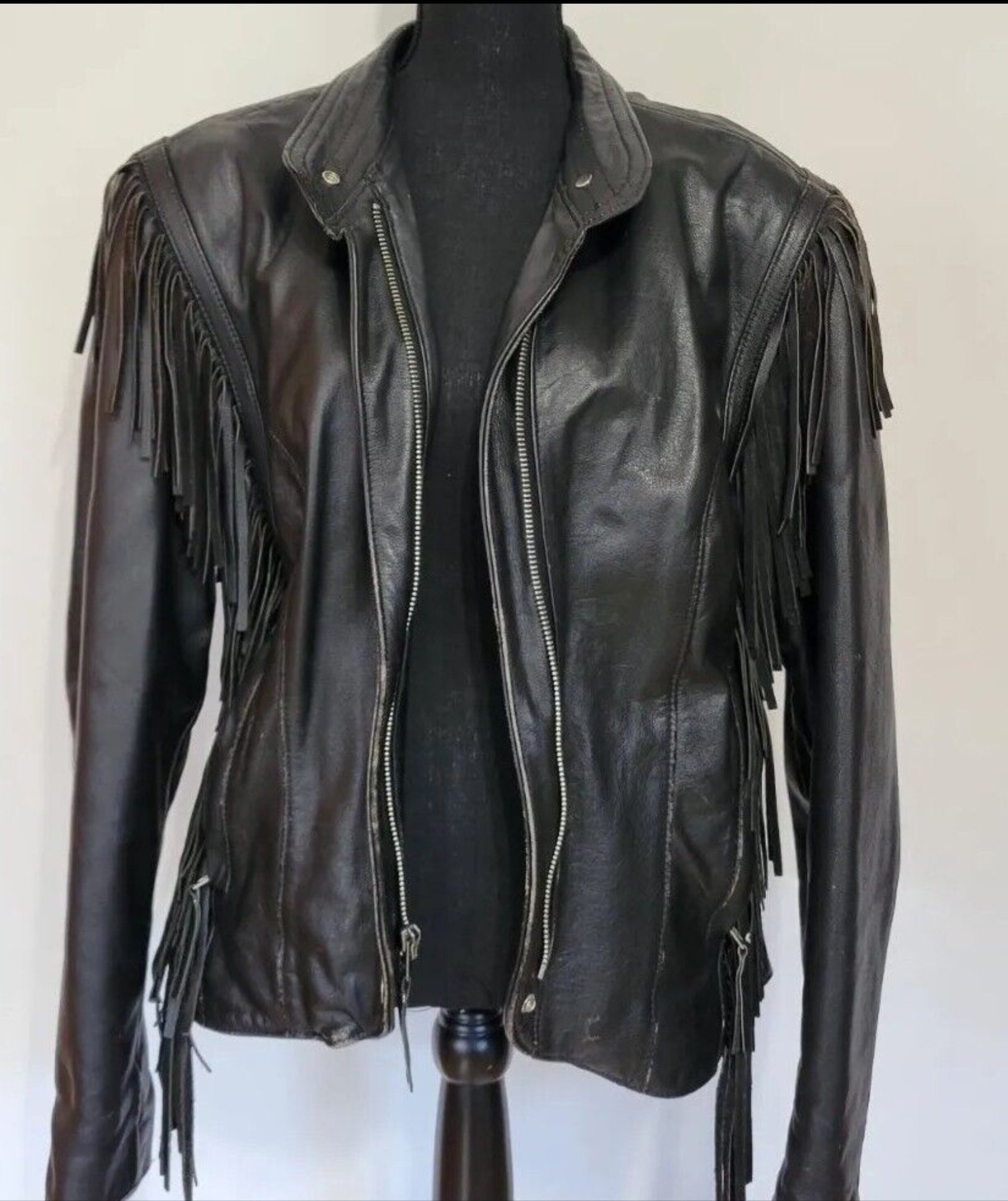 Vintage Studio Harley Davidson Tassel Geniune Leather Jacket (Large ...